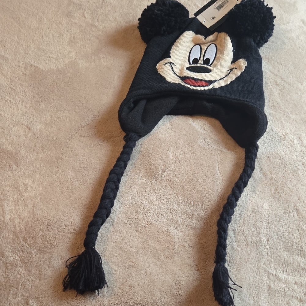 Disney Mickey Mouse Peruvian Black Kids Winter Hat
